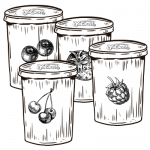 Image de pots de yaourt